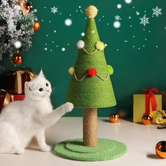 Christmas Tree Cat Climbing Rack Wear Resistant Sisal Pet Scratching Column Cat Puppy Toys Santa Claus Toy Cat Climbing Frame