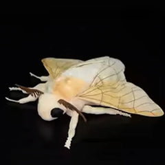25cm Cute Silk Moth Fidelity Silkworm Plushie Fly Plush Toys Insect Lovers Decoration Soft Throw Pillows Children Halloween Gift