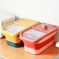 13/33LB Cat Dog Food Storage Container Collapsible Dry Cat Food Box With Lids Airtight Sealing Kitchen Grain Rice Storage Box
