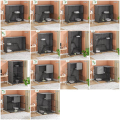 Cat Cage for Home Use, Indoor Cat House, Small Animal Villa, Short-Haired Kitten Cage, Empty Cage