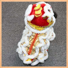 Chinese Style Chinese New Year Visiting Clothing Chinese New Year Lion Dance Pet Clothes Warm Winter Outfits for Cats Dogs