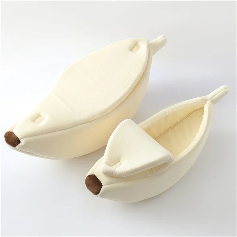 Banana Cat Bed House For Winter Funny Cute Cozy Cat Mat Beds Warm Durable Portable Pet Basket Kennel Dog Cushion Cat Supplies