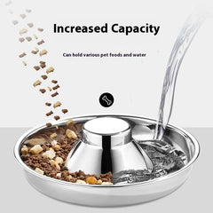 Stainless Steel Slow Feeder Bowl for Cats & Puppies - Anti-Choke Healthy Pet Dish Thickened Design Easy to Clean