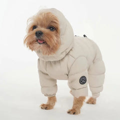 Korean Style 4-legged Down Cotton Pet Coat Thick Warm Winter Jacket For Teddy Poodle Small Dogs Cold-resistant Windproof