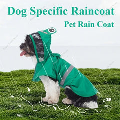 Fashion Pet Hooded Raincoat Dog Raincoat Cute Hooded Dog Clothes Reflective Dog Clothing Keep Your Dog Dry On Rainy