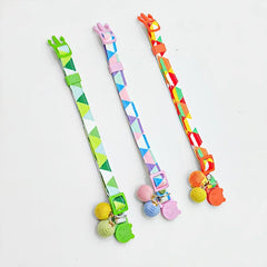 New Anti-Choke Adjustable Cat Collar Pet Colorful Geometric Collar Cat Dog Rabbit Neck Chain Cross-Border Wholesale