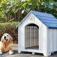 Luxury Large Dog House With Removable Cleaning Feature Solid Pattern Plastic Pet Villa Carrier Button Closure Type For Cats Dogs