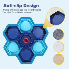 Interactive Slow Feeder Bowl New Durable Latex Dog Cat Puzzle Board Anti Boredom Pet Toy Anti Choking IQ Training Food Dish