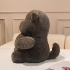 28cm Cute Cats Soft Stuffed Plush Toys Black White Grey Lovely Kitten Plushies Doll  Gifts For Girls Home Desktop Ornament