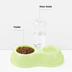 Multi-Purpose Pet Drinker Feeder Plastic Automatic Water Bowl with Two Bowls for Dog And Cat One Bowl Design for Easy Cleaning