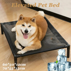 Elevated Dog Cooling Bed Summer Breathable Indoor/Outdoor Camping Dog Bed Removable Elevated Beds for Pets Supplies Kennel