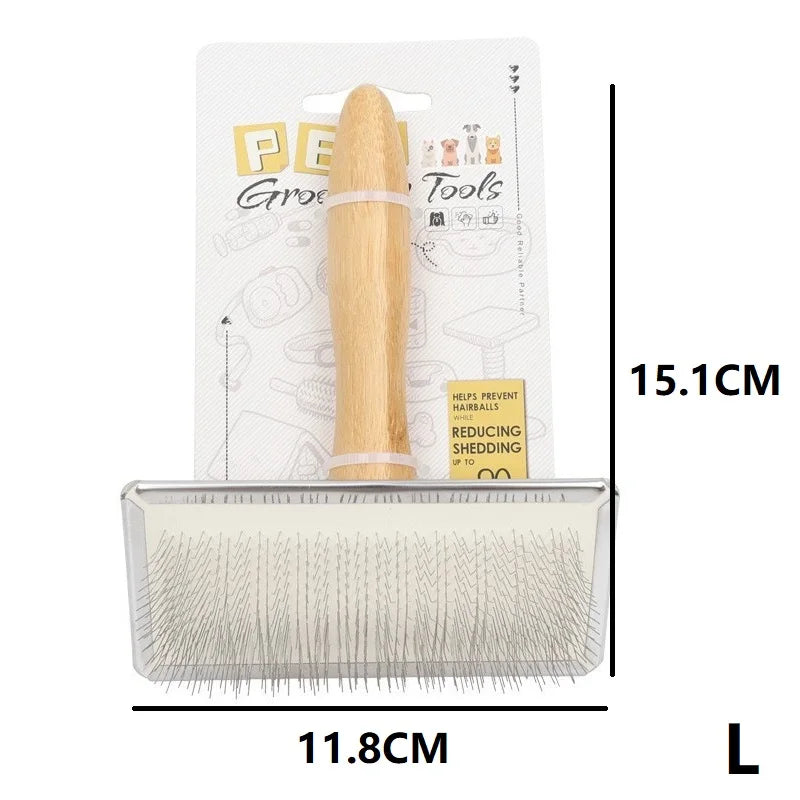 Dog Comb Brush for Dog Long Hair Cat Brush Car Animal Hair Solid Wood Pet Hair Remover Massage Cat Brush Pet Grooming GSZ05