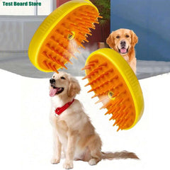 Steamy Dog Brush Electric Spray Cat Hair Brush 3 In1 Dog Steamer Brush for Massage Pet Grooming Removing Tangled and Loose Hair