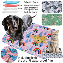 Washable Pet Dog Pee Pad Reusable Absorbent Diaper Mat Puppy Training Pad Pets Bed Urine Mat for Pet Car Seat Protect Cover
