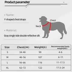 Pet Dog Harness for Small Medium Big Dogs Cats Hiking Puppy Adjustable Reflective Chest Strap French Bulldog Pug Teddy Supplies