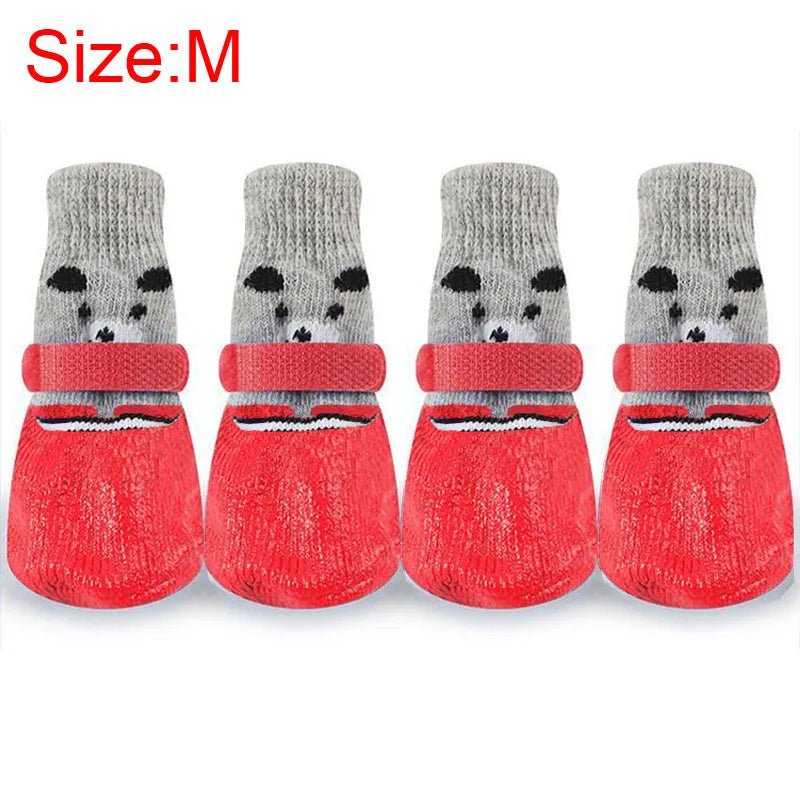 Dog Cat Boots Shoes Socks with Adjustable Waterproof Breathable and Anti-Slip Sole All Weather Protect Paws for Indoor Outdoor