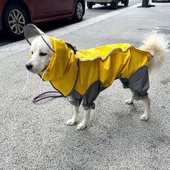 Waterproof Raincoat For Dogs Suits Dot Rain Cape For Medium Big Dogs Hooded Jacket Poncho Pet Rain Coat Chubasquero Para Perrors