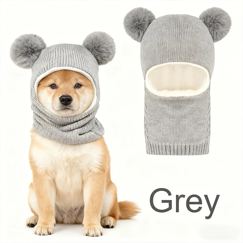 Comfortable knitted warm hat suitable for medium and large-sized dogs, a pet headwear applicable throughout the year