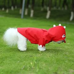 Cartoon Dog Raincoat Three Colors Waterproof And Durable Pet Universal Rainwear for Dogs Cute Design Weather Resistant