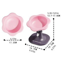 Creative Pet High Footed Bowl Cartoon Non-Slip Cat Food Water Bowl Stable Adjustable Height Angle Pet Food Dispenser