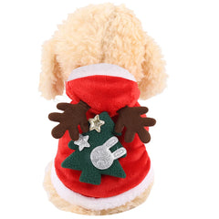 1pc Cat Christmas Clothes Winter Warm Pet Clothes for Small Medium Dogs Elk Santa Claus Dog Cats Coat Christmas Dogs Costume