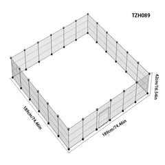 Pet Kitten Enclosure with Encrypted Mesh, Splicing Magic Cage for Rabbits, Squirrels, Small Pets, Puppy Cage, Escape-Proof