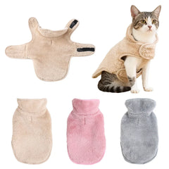 Cats Winter Clothes Reversible Jackets for Kitten Warm Fleece Coats Adjustable Vest for Dogs High Neck Pet Costume Sphynx Cat