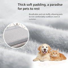 Elevated Indoor Outdoor Dog Bed for Small Dogs with Durable Rattan Wicker Design Removable Washable Waterproof Cushion Stylish