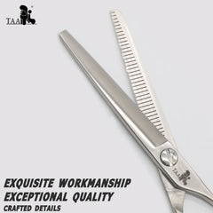 TAA Professional Grooming Pet Scissors Serrated Scissors Patent Fluffy Scissor for Dog Alloy Steel Cat Pet Hair Cutting Tools