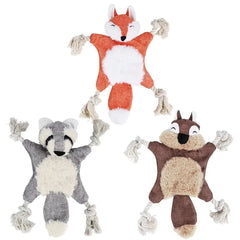 Pet Toys Plush Soundmaking Dog Supplies Durable and Bite Resistant Fox ,raccoonand Squirrel Pet Squeak Toys