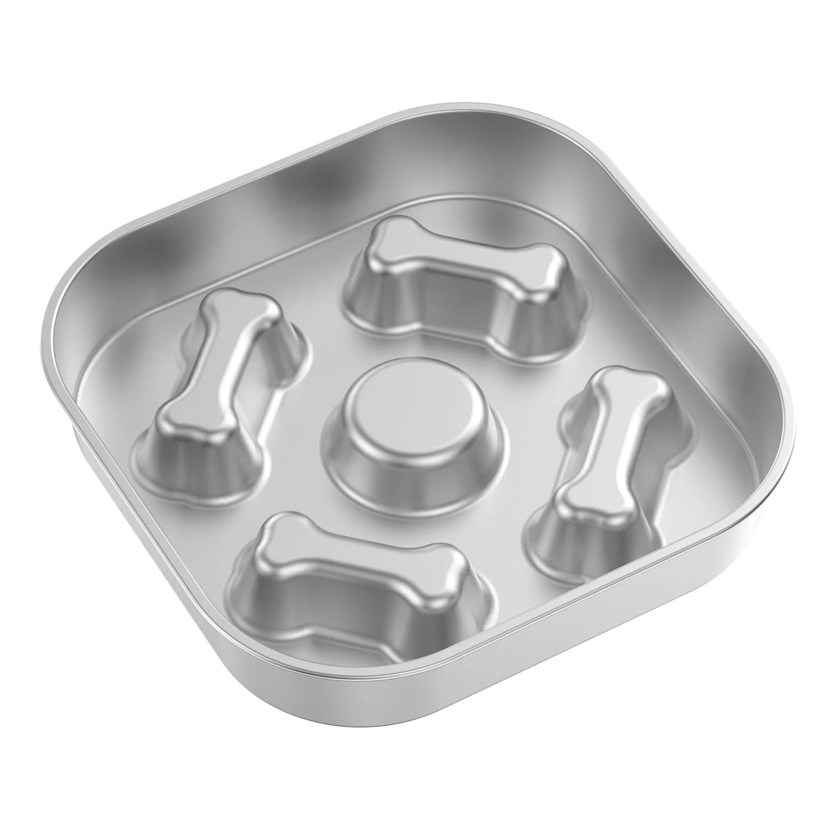 Stainless Steel Slow Feeder Dog Bowls Pet Anti Choking Spine Protection Double Sided Use anti Overturning Cat Bowl