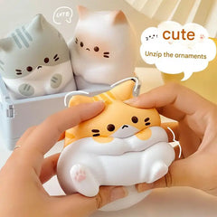 Adorable Cartoon Cat Squeeze Toys for Kids Adult Soft Pinch PU Slow Rebound Balls Pop Fidget Toys Halloween Christmas Gifts