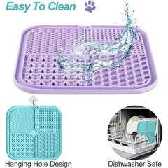 Pet Licking Plate, Slow Food Plate, Licking Pad, Silicone Pet Slow Food Tableware Bowl, Suction Cup, Dog Licking Pad, Slow Food