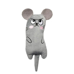 Funny Cat Toys Plush Embroidery Interactive Cat Toys Mini Teeth Grinding Catnip Toys Kitten Chewing Squeaky Toy Pet Supplies