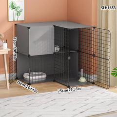 Cat Cage for Home Use, Indoor Cat House, Small Animal Villa, Short-Haired Kitten Cage, Empty Cage