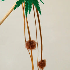 Cat Teaser Stick Toy Simulated Coconut Tree Squeaky Bell Interactive Kitten Toy Bite-resistant Teeth Cleaning Teaser Cat Toy