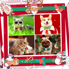 20/40PCS Christmas Bowties For Dogs Adjustable Dog Bowties Winter Dog Grooming Accessories Pet Dog Bow Ties Necktie Pet Supplies
