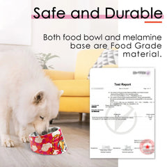 Superdesign Anti-Backflow Device 15 ° Tilted Bowl, Suitable for Cats and Dogs - Non-Slip, Anti-Spill Pet Feeder, Anti-Spill Design, 15 ° Slope Allows Easy Access to Food Bowl, Durable Plastic/Bamboo/Structure, 0.5 Cup Capac