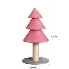 Portable 31.5in Christmas Tree Large Sisal Cat Scratching Post, Tower Indoor