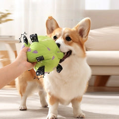 New Dog Football Toy Dog Tour Training Toy Ball Built in Bell Plush Voice Machine Washable Pet Ball ProductsCat and DogUniversal