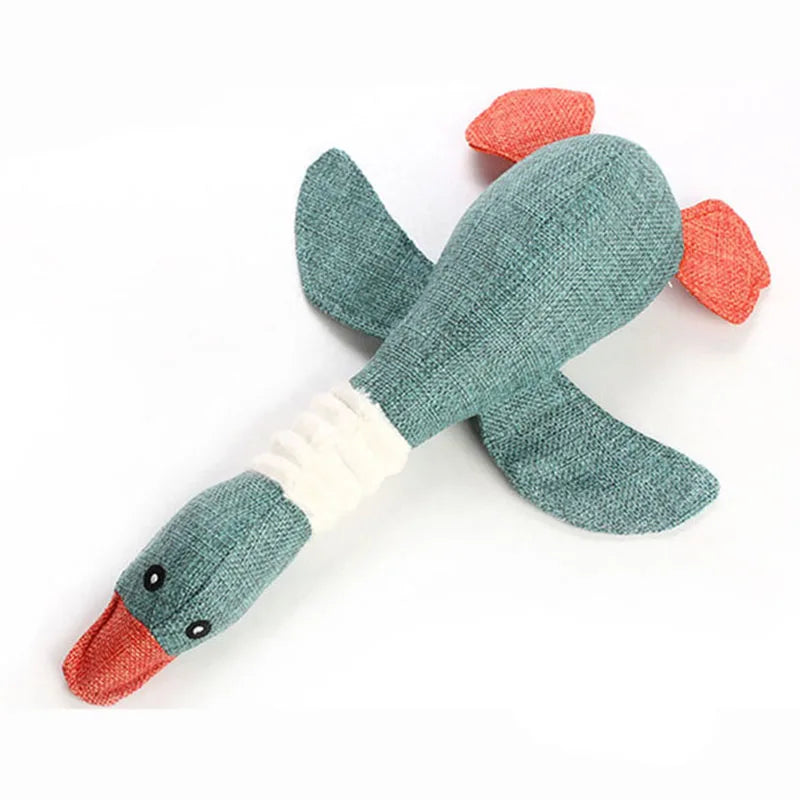30cm Pet Mallard Duck Dog Toy for Big Chewers Dog Squeaky Wild Goose Puzzle Training Toys Cute Soft Dog Chew Toy with Squeaker