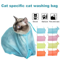 1Pc Cat Bathing Grooming Bag - Adjustable Breathable, Ideal for Nails Trimming & Medicine Taking