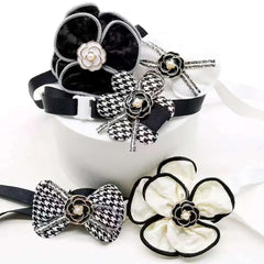 1/8PCS Handmade Dog Collars Flower Adjustable Pet Dog Bowties Neckties Lace Dog Bow Ties Pet Grooming Accessories For Dogs