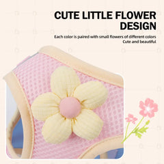 Dual-Color Splicing Summer Cat Harness Leash Set Adjustable Dog Harness for Small Dogs Cats Pet Harness Out Walking Dog Strap