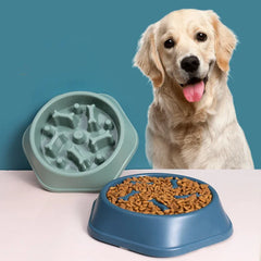 1PC Anti-Choking Slow Feeder Bowl - Thickened Non-Slip for Fat Cats/Dogs, Healthy Round Pet Bowl Dishwasher Safe Pet Supplies