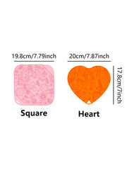 Square and heart-shaped dog and cat licking pads, silicone slow food pads with suction cups, can relieve anxiety in dog licking