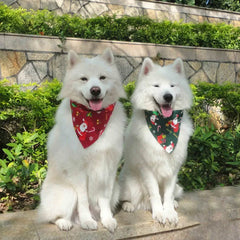 Dog Triangular Bandanas Pet Dogs Bandana Christmas Washable Bow Ties Collar Cat Scarf Accessories