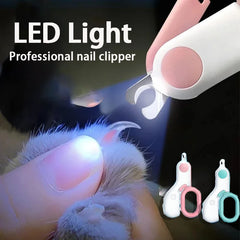 Professional Pet Nail Clipper LED Light Cat Dog Cutter Claw Trimmer with Safety Lock Puppy Kitten Animals Care Grooming Tool Kit
