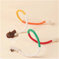 Cat Bite Rope Toy Grinding Teeth Durable Teasing Cat Rope Toy Cat Scratcher Rope Toy Cotton Rope Bite-resistant Chewing Toy