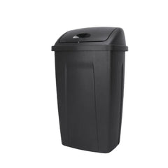 13 Gallon Durable Plastic Swing Top Trash Can Indoor Garbage Container Easy Clean Wastebasket Kitchen Office Bathroom